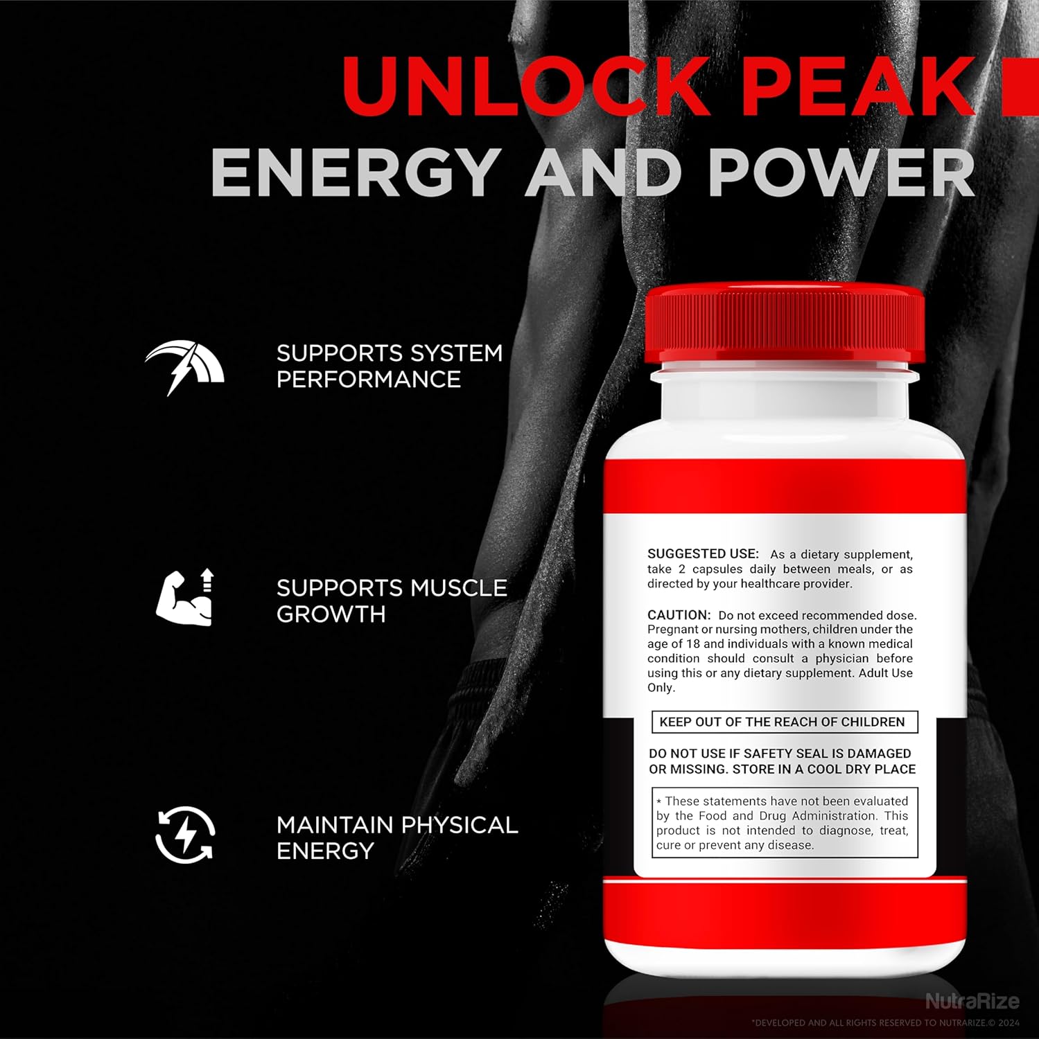 Fortirise Max for Men (2 Pack) - Natural Stamina and Energy Support Supplement for Performance and Health - 120 Capsules