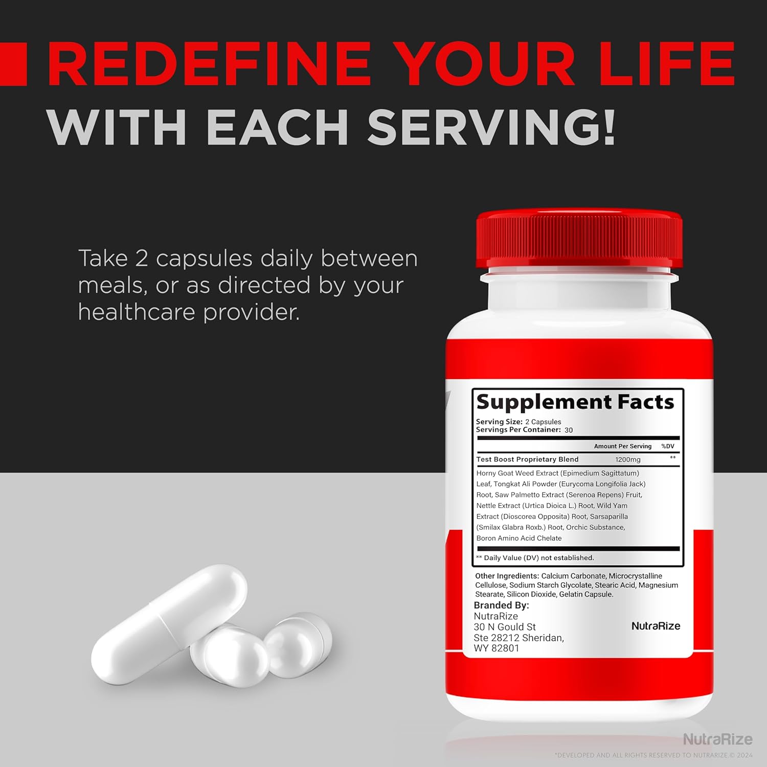 Fortirise Max for Men (2 Pack) - Natural Stamina and Energy Support Supplement for Performance and Health - 120 Capsules