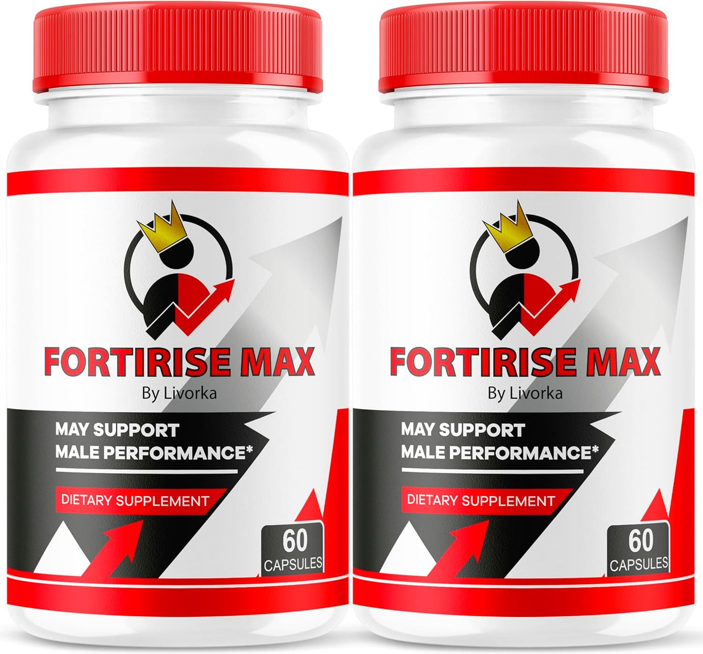 Fortirise Max Men's Supplement 2 Pack - 120 Capsules for 2 Months of Ultra Vitamins and Pills