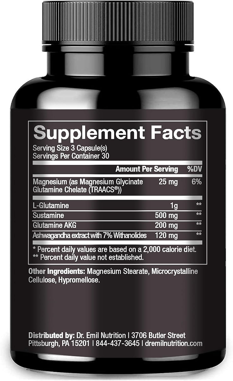 Fortis Post-Workout Recovery Capsule for Men with L-Glutamine and Sustamine - Supports Muscle Recovery & Immune Health, 30 Servings