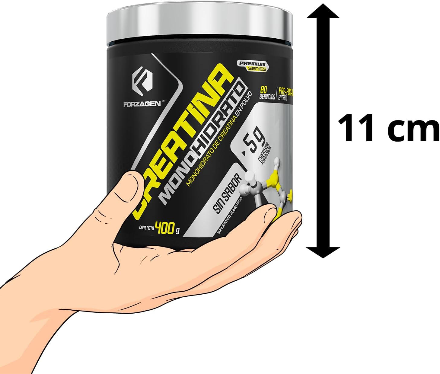 Forzagen Creatine Monohydrate Powder - Unflavored (80 Servings) | Premium Muscle Building Supplement