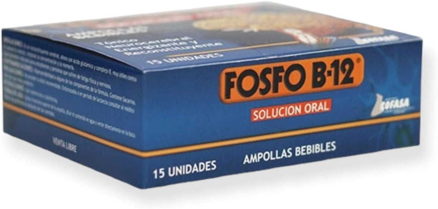 Fosfo B-12 Oral Solution and Syrup Combo Pack - 120ml Syrup, 15 Ampolla Units
