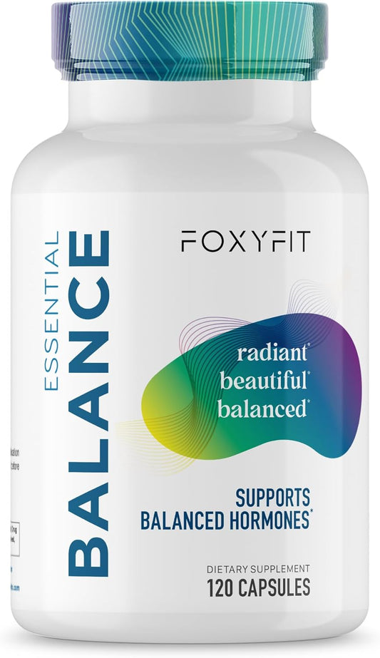 Foxy Fit Essential Balance Hormonal Support & Vitamin Supplement for Women - Antioxidant, Healthy Skin & Hair - 30 Servings