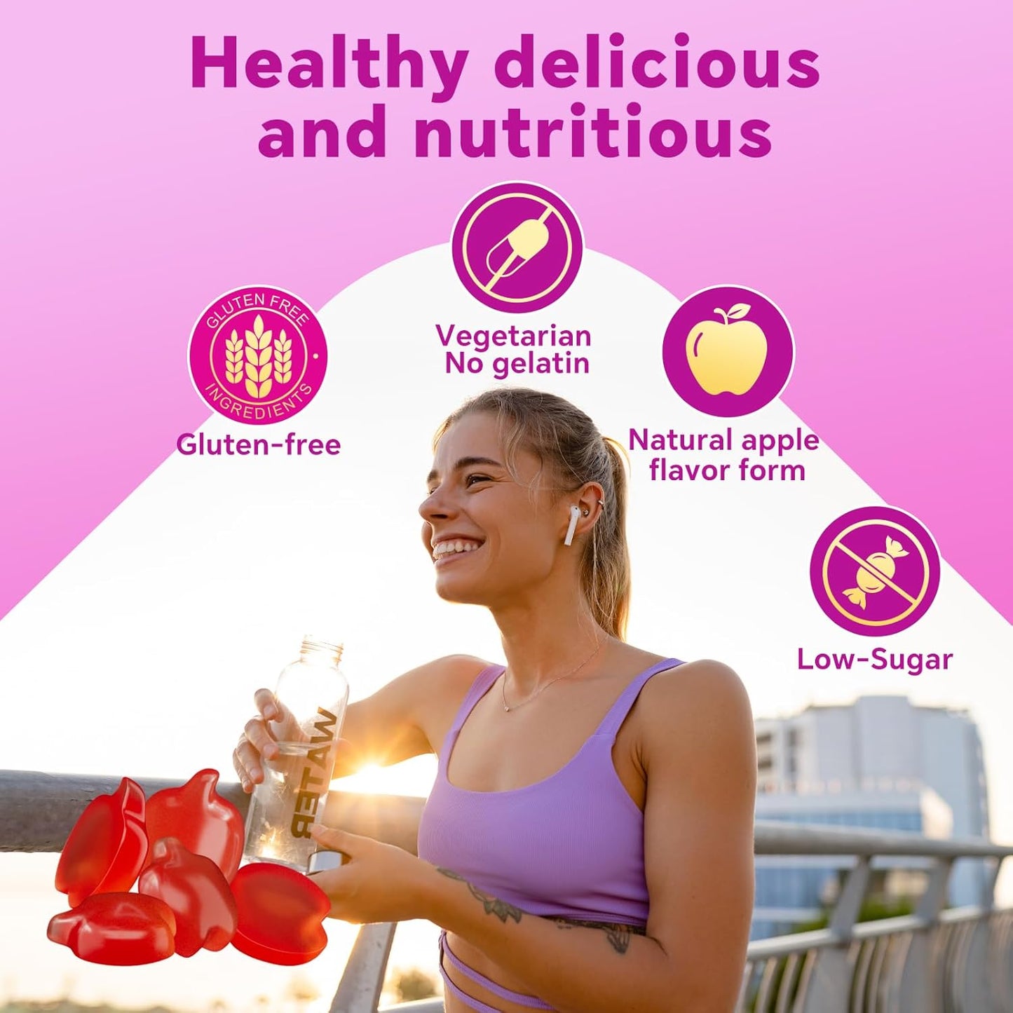 FraFr.gancia Keto Apple Cider Vinegar Gummies with B6 & B12 - Vegan, Gelatin-Free, Detox Cleanse Support for Men & Women - 60 Gummies