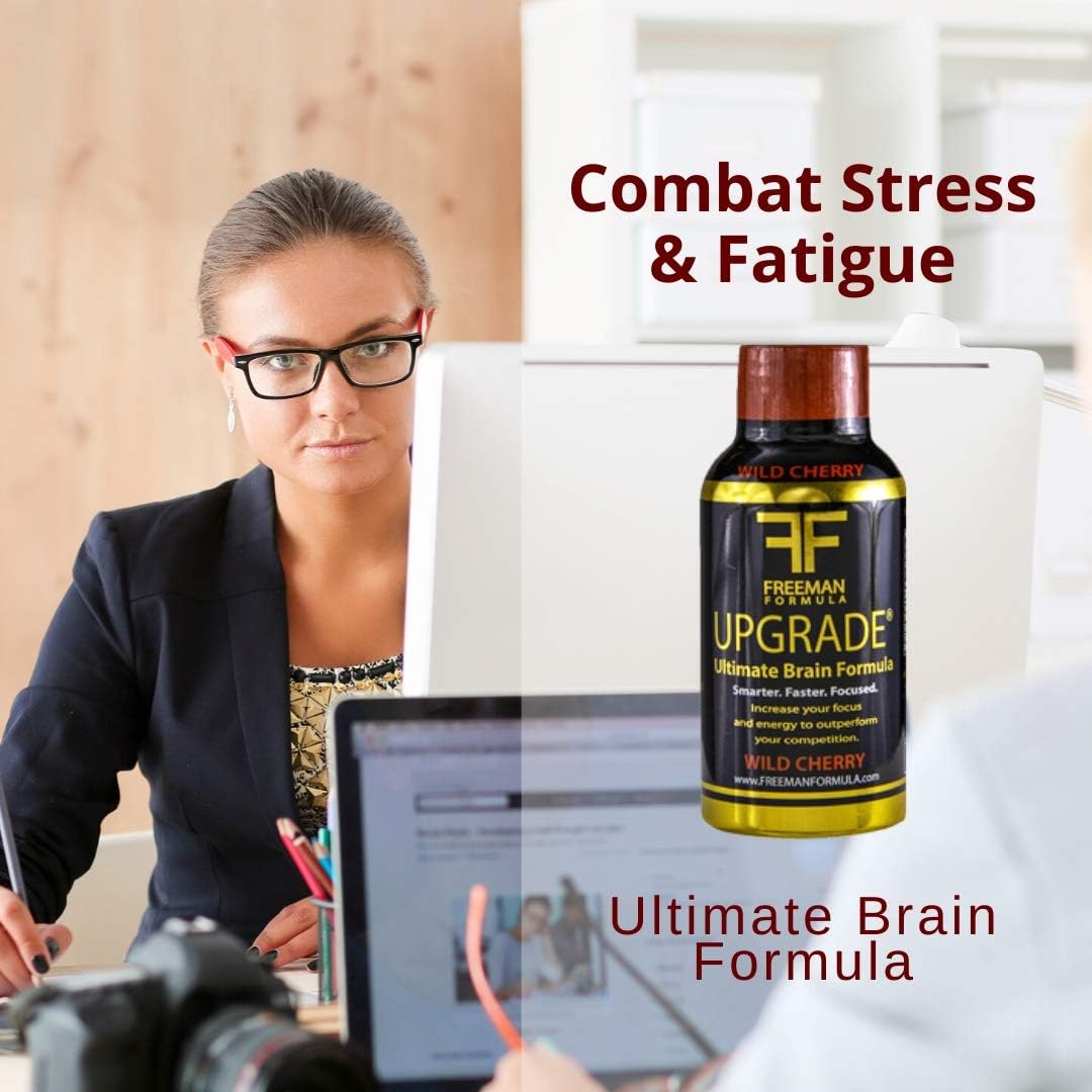 Freeman Formula Brain Supplement - Boosts Memory, Focus, and Clarity - AAKG, Beta Alanine, Alpha GPC, Green Tea, Ginkgo Biloba - 2 oz (12 Pack)