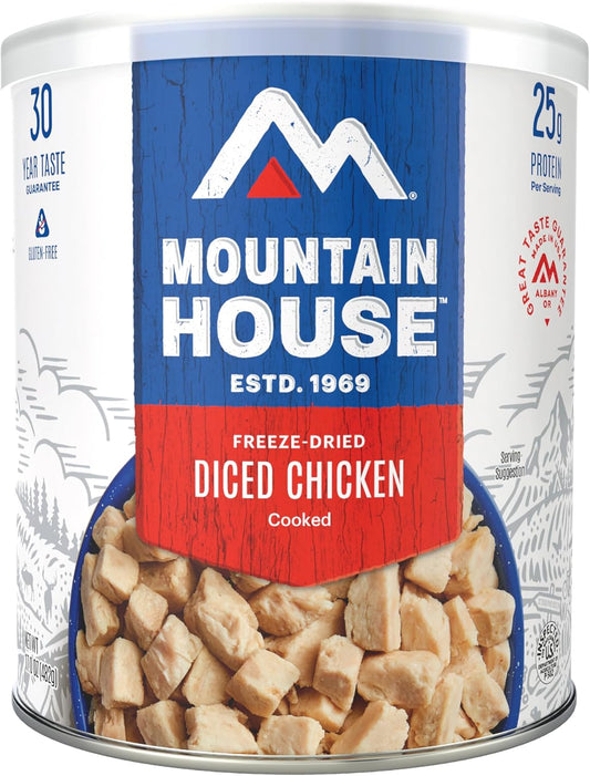 Freeze Dried Diced Chicken for Survival & Emergency Food | Mountain House | Gluten-Free | #10 Can