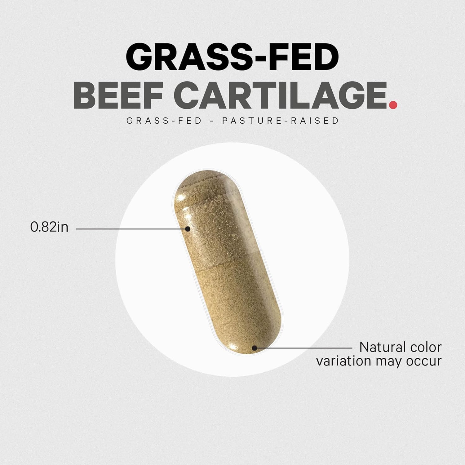 Freeze Dried Grass Fed Beef Cartilage & Liver Supplement - Non-Defatted Bovine Tracheal Pills - Pasture Raised Argentina Beef Vitamins - Non-GMO - 180 Capsules