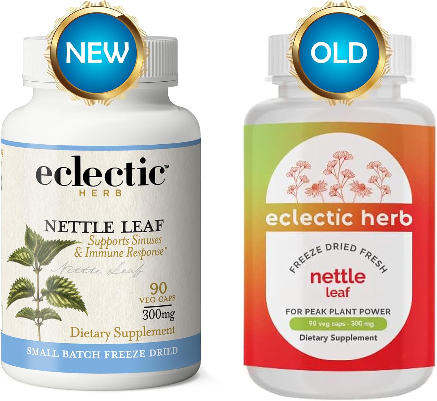Freeze-Dried Non-GMO Nettle Leaf Capsules for Sinus Support & Respiratory Wellness - 90 Count