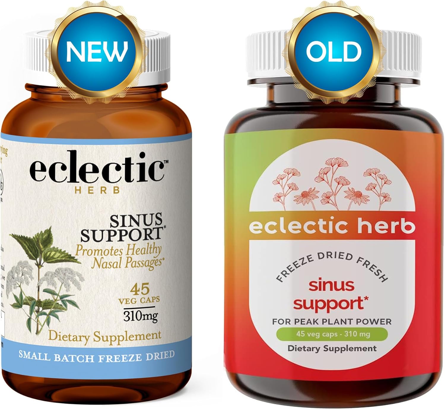 Freeze Dried Sinus Support Capsules - 45 CT (310 mg) - Eclectic Institute - Fresh Plant Power