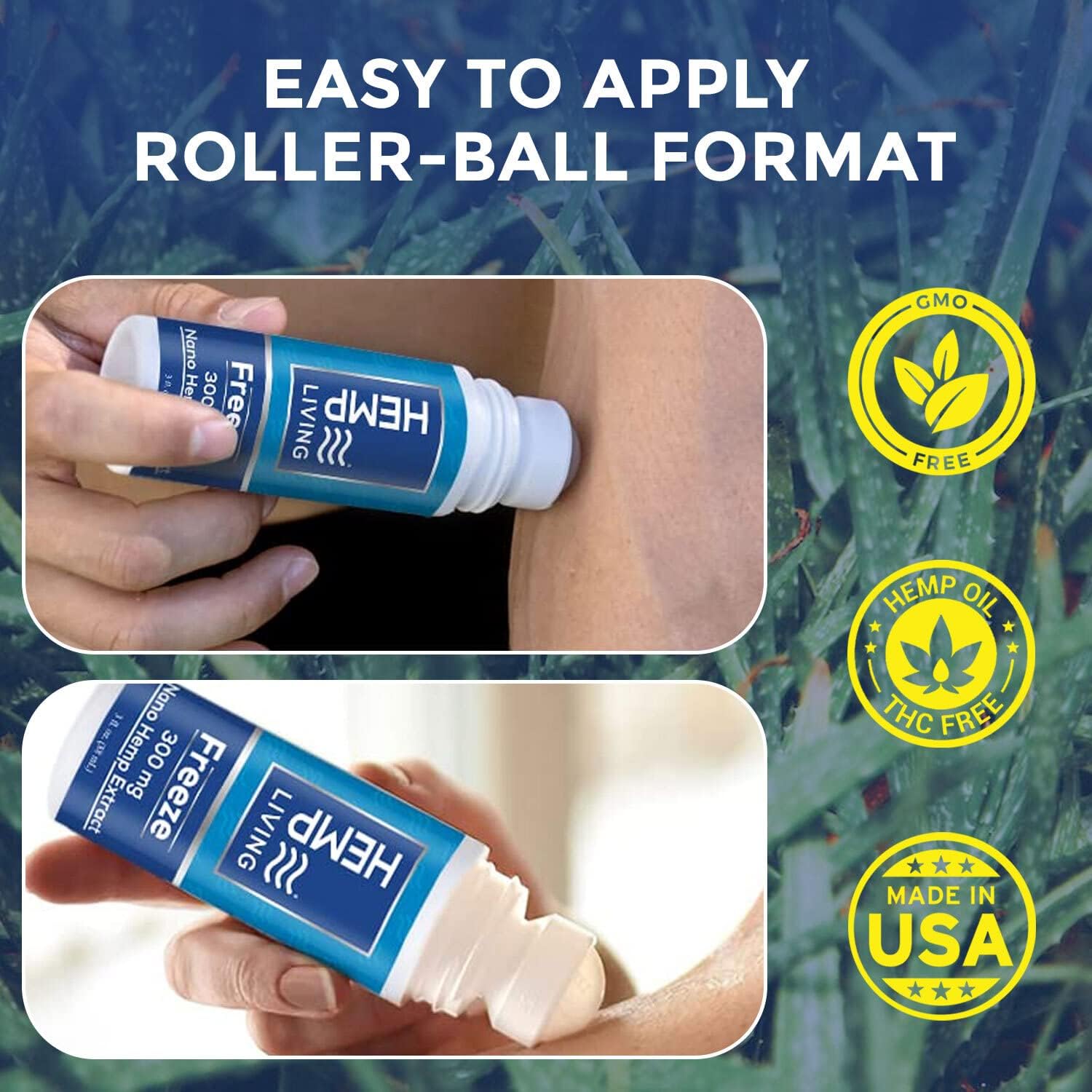 Freeze Nanometabolism boosterExtract Pain Relief Roll On - 4500 mg Cold Therapy for Muscles & Joints - 3 oz Bottle