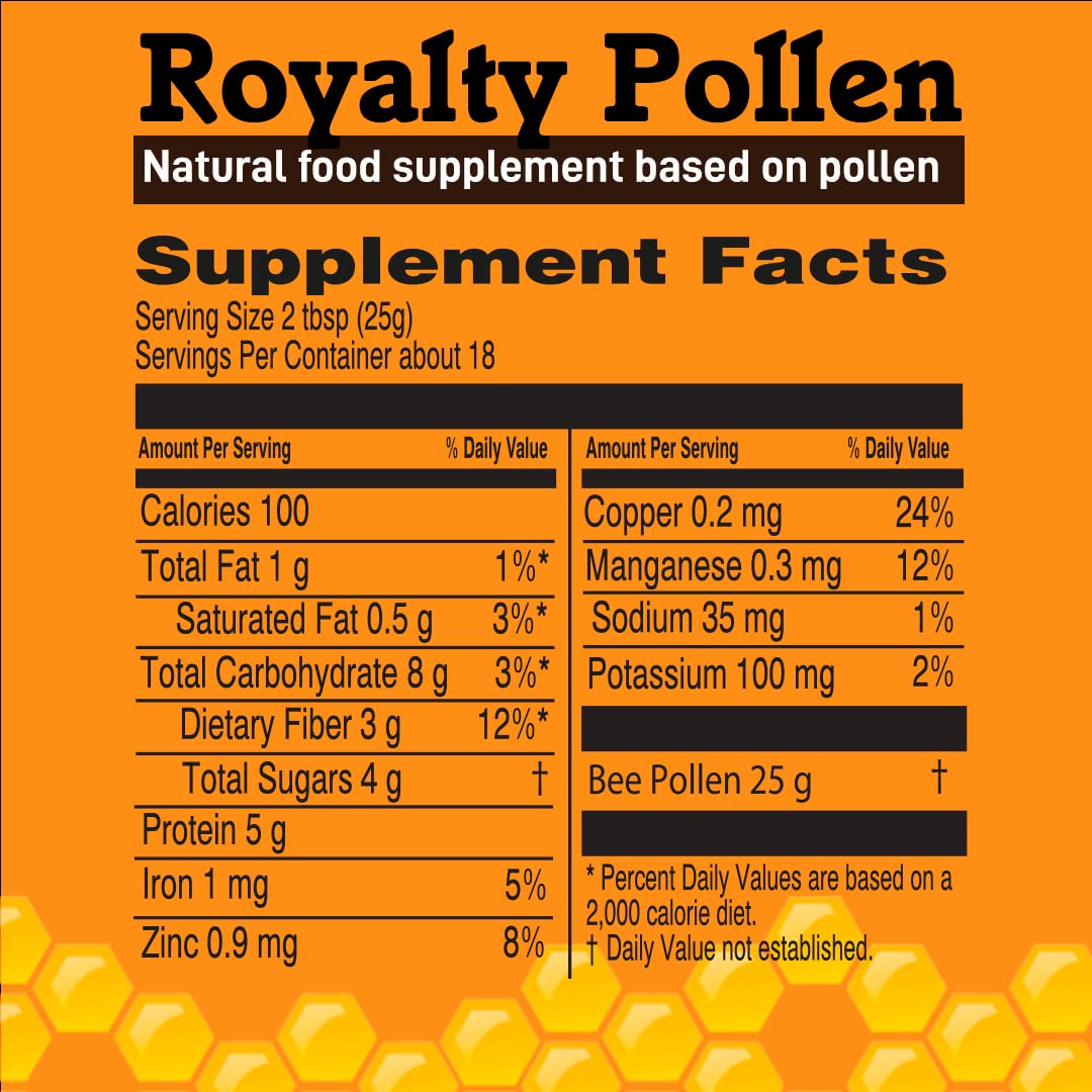 Fresh Raw Bee Pollen Powder - 100% Pure Superfood with Antioxidants, Protein, and Vitamins - Gluten Free Bee Friendly Option