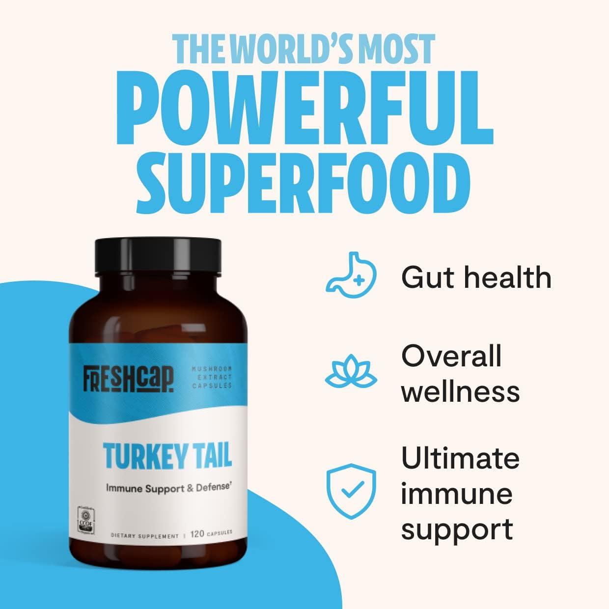 FreshCap Immunity Bundle: Turkey Tail & Ultimate Mushroom Complex Capsules