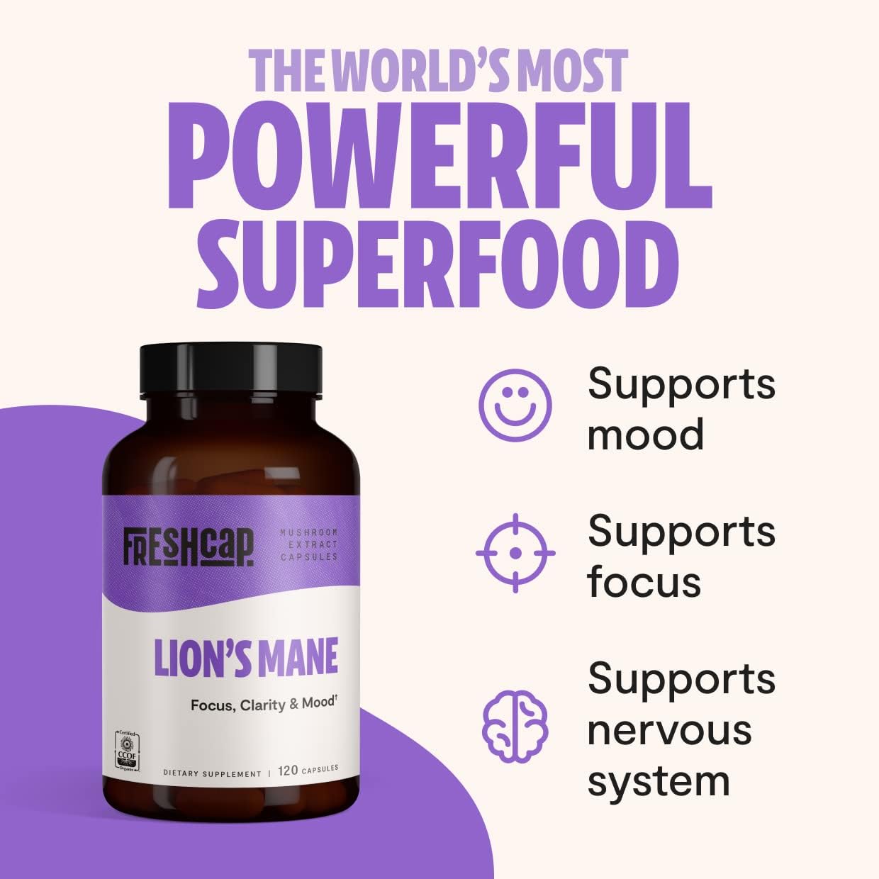 FreshCap Mushrooms Performance Bundle: Lion's Mane and Cordyceps Capsules