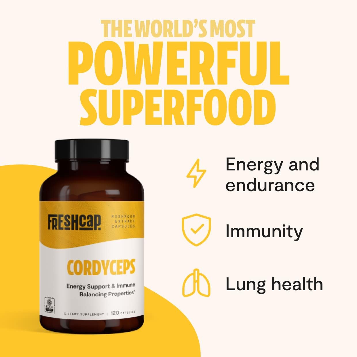 FreshCap Mushrooms Performance Bundle: Lion's Mane and Cordyceps Capsules
