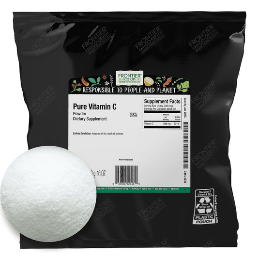 Frontier Co-op Bulk Vitamin C Powder - 1 Pound, 3,400 mg Vitamin C/tsp.