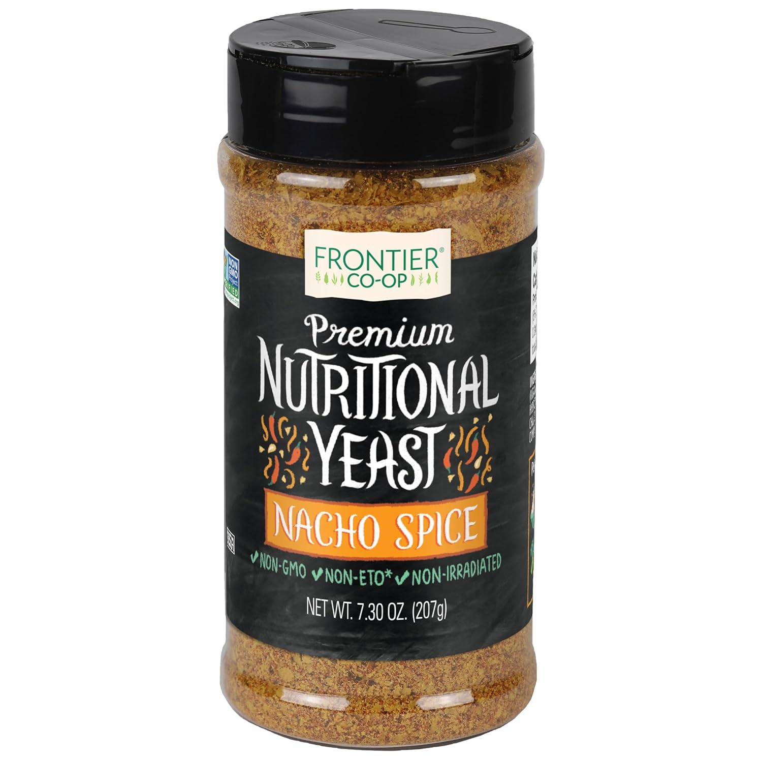 Frontier Co-op Nacho Spice Nutritional Yeast 7.3 oz - Savory Vegan Cheese Alternative