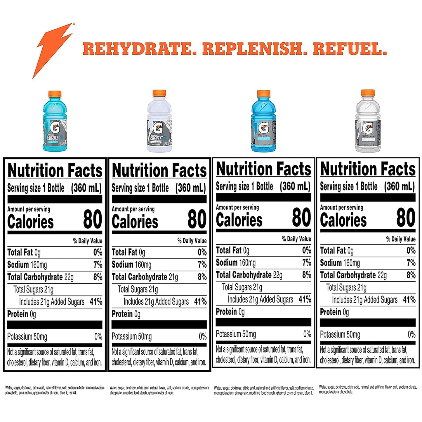 Frost Gatorade Thirst Quencher Variety Pack - 24 x 12 Fl OZ Bottles