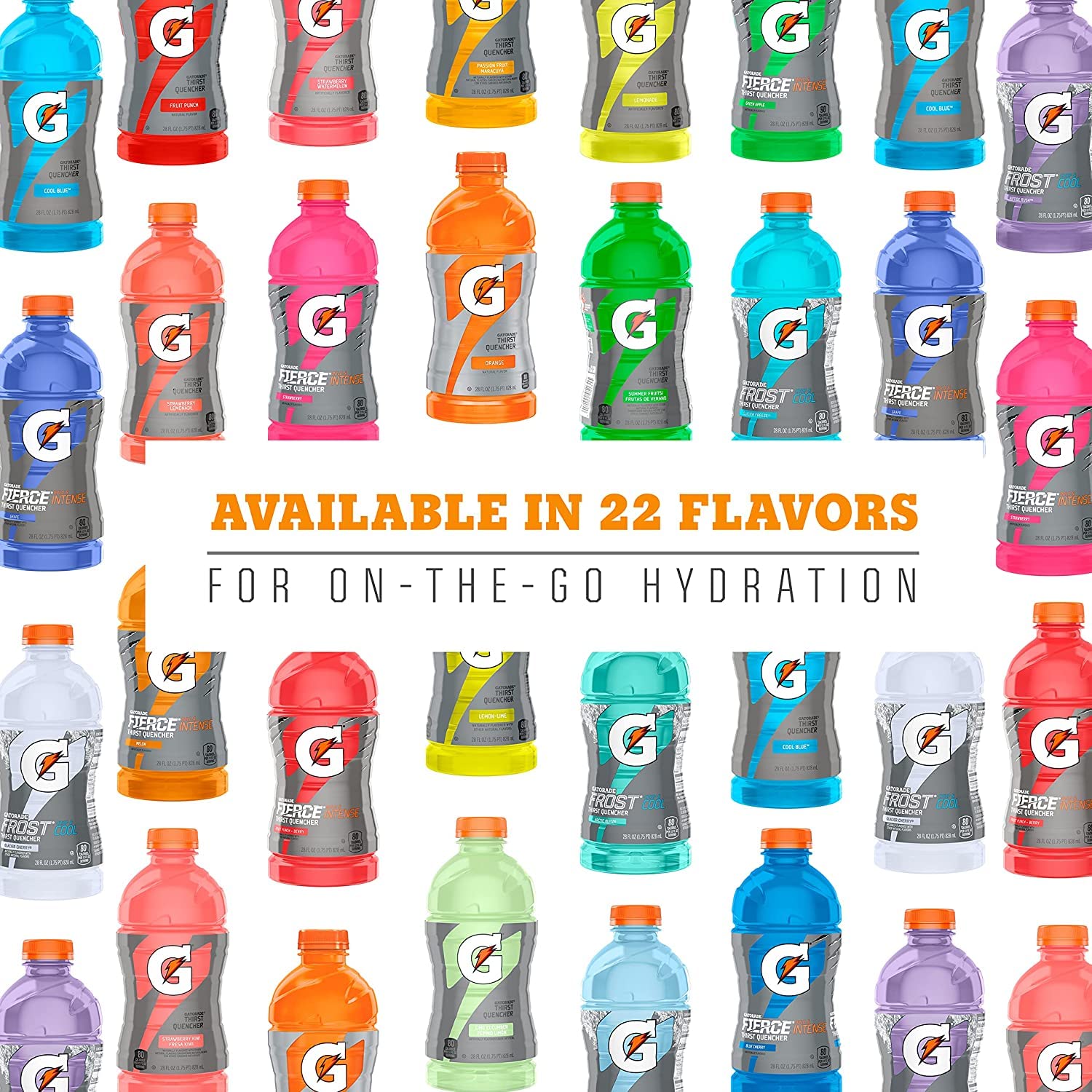 Frost Gatorade Thirst Quencher Variety Pack - 24 x 12 Fl OZ Bottles