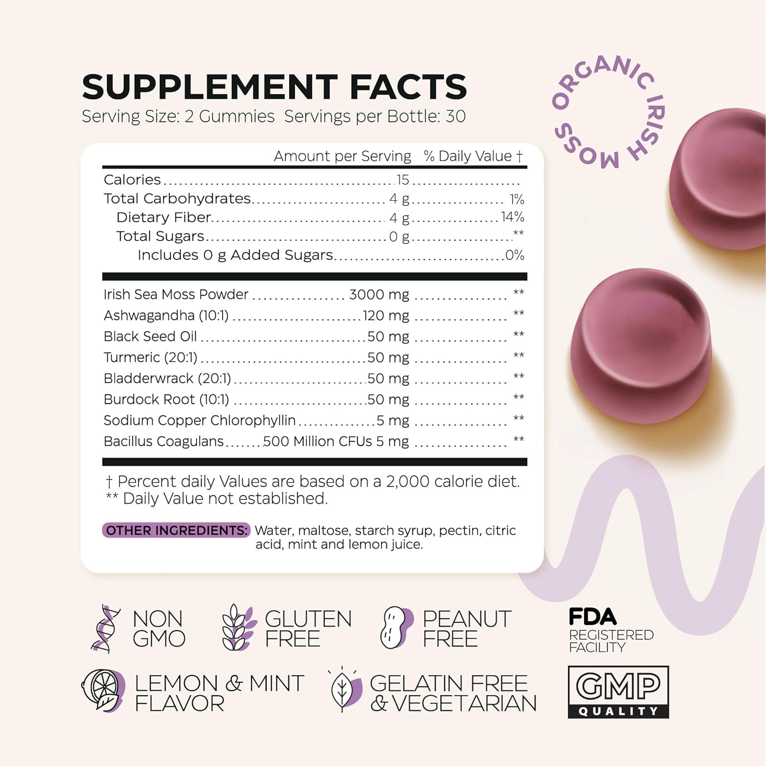 Fruit Greens and Sea Moss Gummies Bundle - Detox and Immunity Support for Men and Women