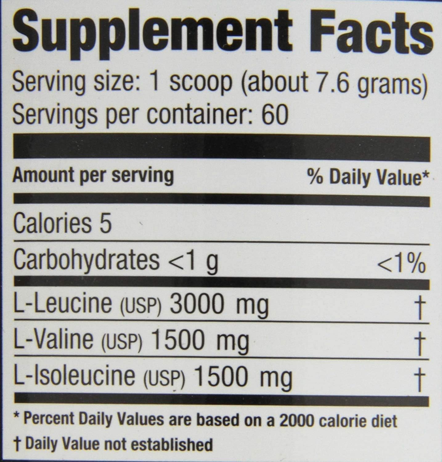 Fruit Punch Flavored BCAA Powder Supplement with 12000 Branched Chain Amino Acids - Caffeine-Free, 60 Servings, 3g Leucine, 1.5g Valine, 1.5g Isoleucine