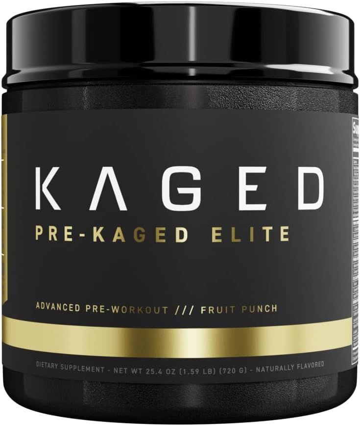 Fruit Punch High Stimulant Pre Workout Powder with L-Citrulline, Creatine, and Beta Alanine - Pre-Kaged Elite Formula for Energy and Focus