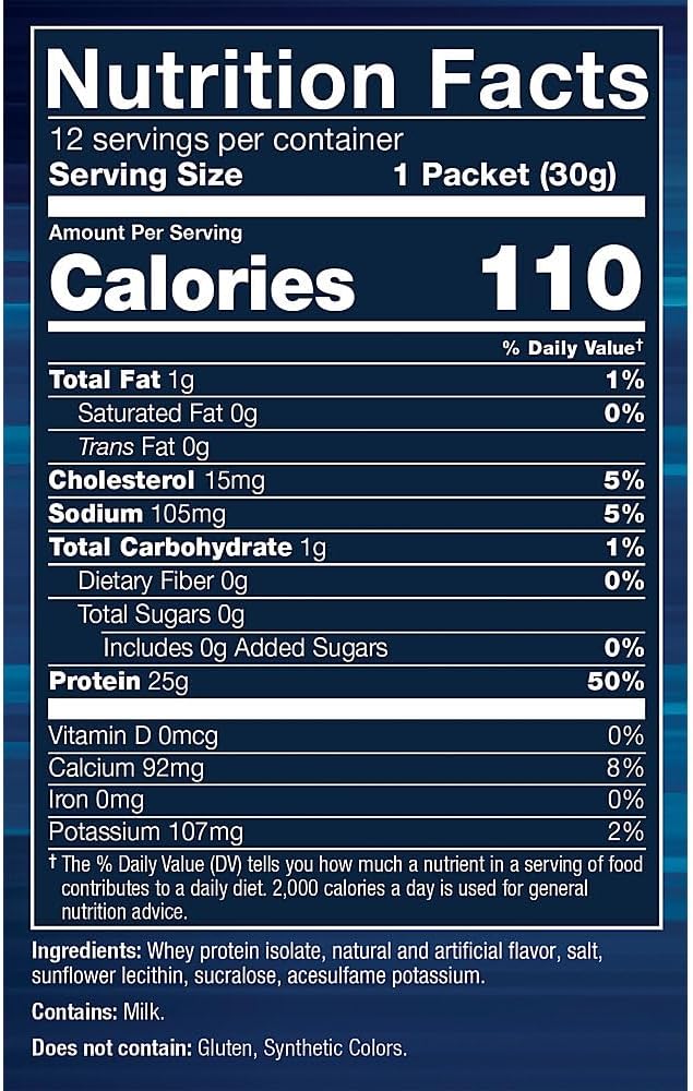 Fruity Cereal BodyTech Whey Protein Isolate Powder - Twelve 1.04 oz. Packets
