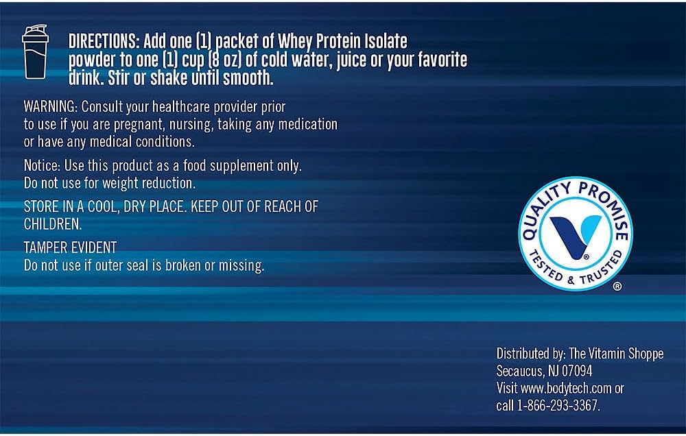 Fruity Cereal BodyTech Whey Protein Isolate Powder - Twelve 1.04 oz. Packets