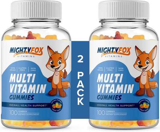 Fruity Kids Multivitamin Gummies - Non-GMO, Gluten-Free, Vegan with Vitamin C, B3, B5, B6, B12, Zinc (200 Count)