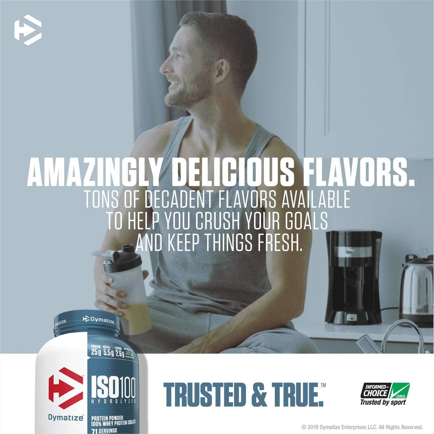 Fruity Pebbles Whey Protein Isolate Powder - Dymatize ISO100 Hydrolyzed, 1.6 lbs, 24 Servings