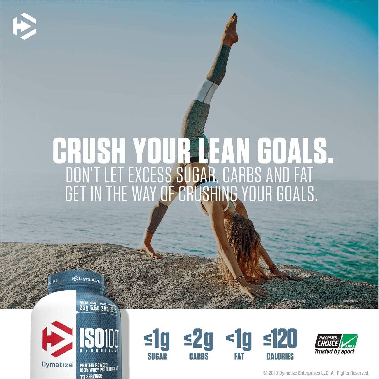 Fruity Pebbles Whey Protein Isolate Powder - Dymatize ISO100 Hydrolyzed, 1.6 lbs, 24 Servings