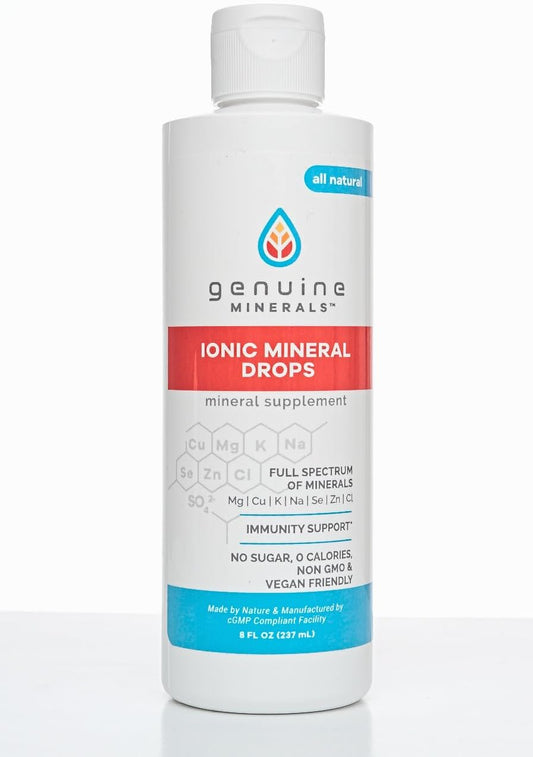 Full Spectrum Minerals Drops - Ionic Magnesium, Chloride, Potassium - Electrolyte Hydration Support 8 fl oz Bottle - BoostGo Australia