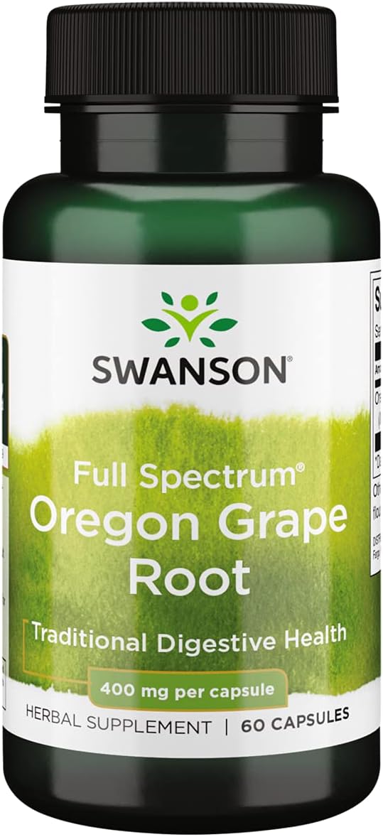 Full Spectrum Oregon-Grape Root Capsules - 400mg, 60 Count by Swanson