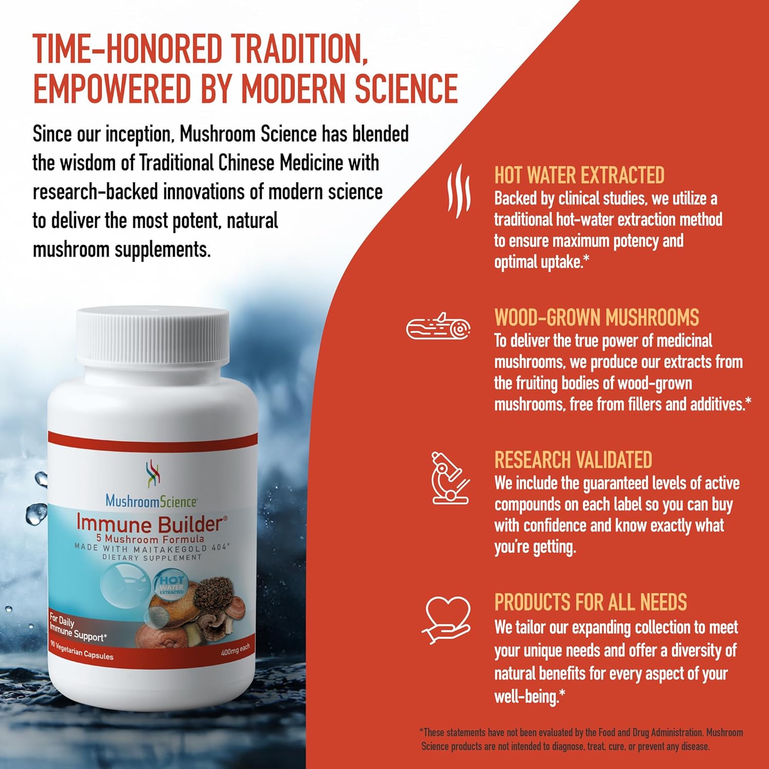 Full Spectrum Reishi and Cordyceps Capsules for Immune Support - 90 CT, 400MG Each