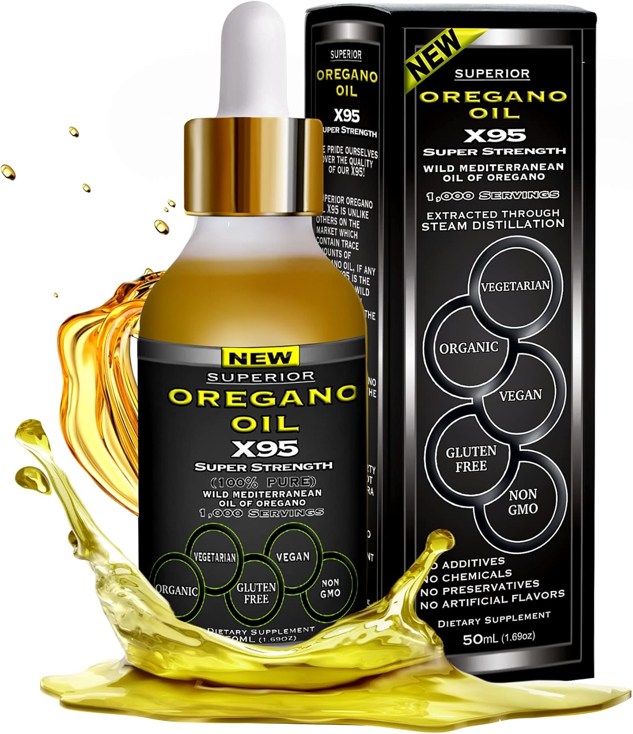 Fulvic Acid Humic Ionic Trace Mineral Drops with Electrolytes & Oregano Oil - Super Strength and Versatile Formula