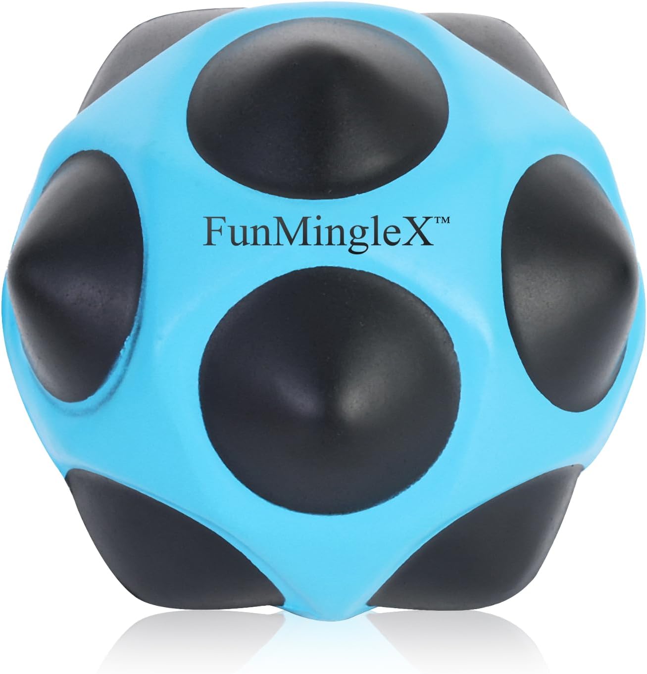 FunMingleX Super High Bounce Ball for All Ages - Playground & Outdoor Games, Athlete Training & Massage Ball