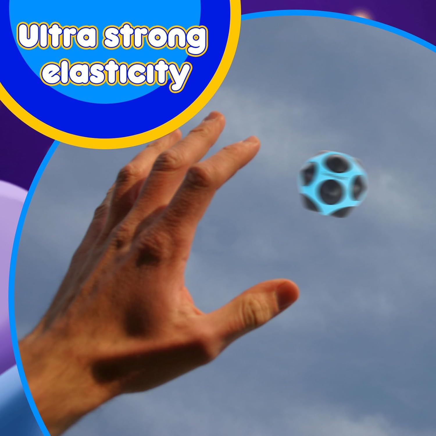 FunMingleX Super High Bounce Ball for All Ages - Playground & Outdoor Games, Athlete Training & Massage Ball