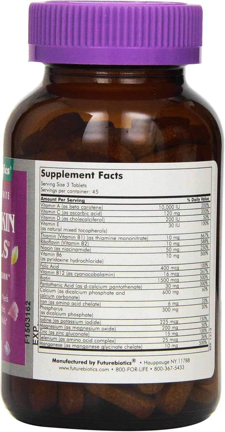 Futurebiotics Hair Skin Nails Beauty Multivitamin 135 Tablets x2 Pack - Support Healthy Hair Growth, Skin & Nails