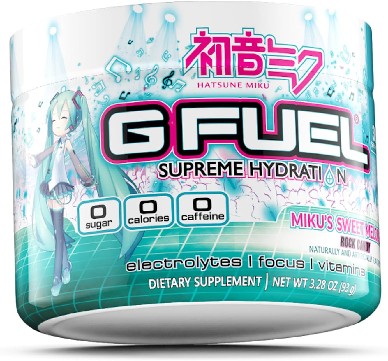 G Fuel Rock Candy Hydration Powder - Sugar Free, Zero Caffeine, Electrolyte Mix with Essential Minerals for Energy and Focus - 3.28 oz