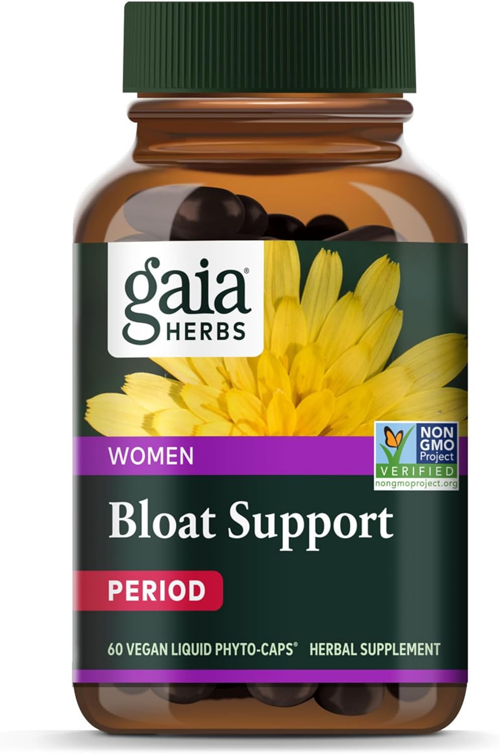 Gaia Herbs Bloat Support Capsules - Women's Digestive Health Supplement with Dandelion Leaf, Burdock Root, Horsetail - 60 Vegan Capsules