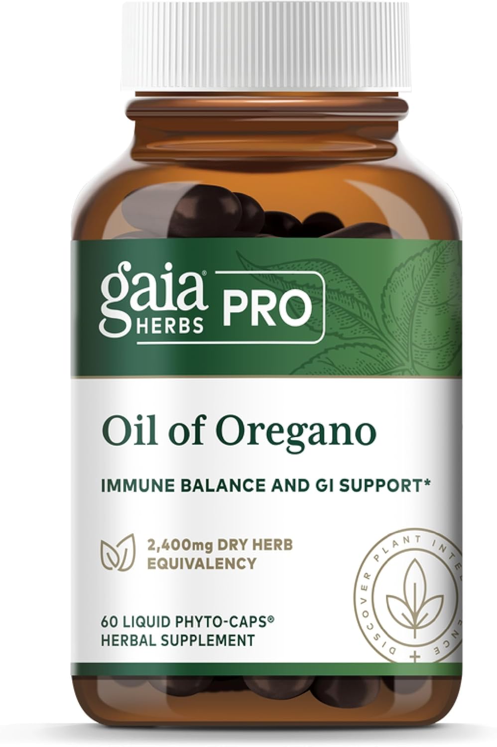 Gaia Herbs Oil of Oregano Capsules - 60 Liquid Vcaps for Immune Support and Overall Wellness