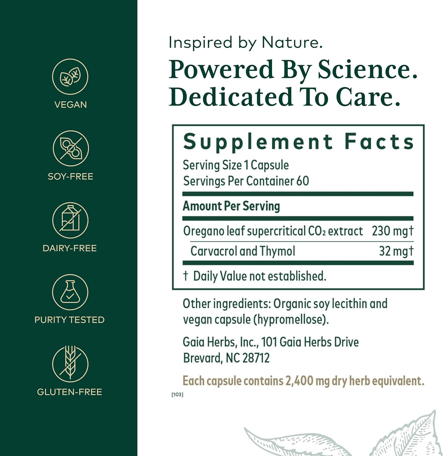 Gaia Herbs Oil of Oregano Capsules - 60 Liquid Vcaps for Immune Support and Overall Wellness