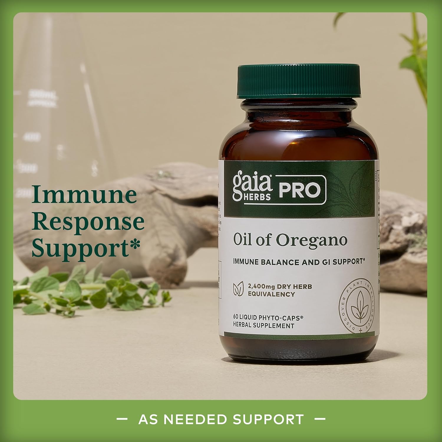 Gaia Herbs Oil of Oregano Capsules - 60 Liquid Vcaps for Immune Support and Overall Wellness