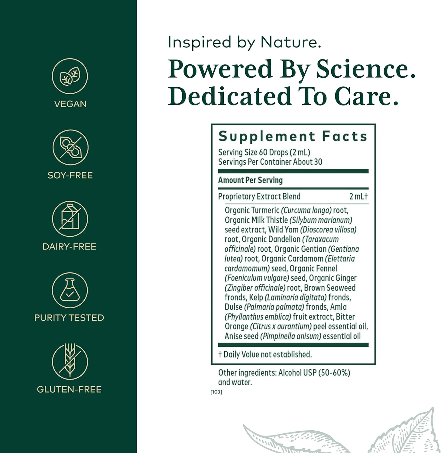 Gaia Herbs Pro Digestive Bitters with Turmeric - Natural Digestive Support Supplement - 2 Fluid Ounces