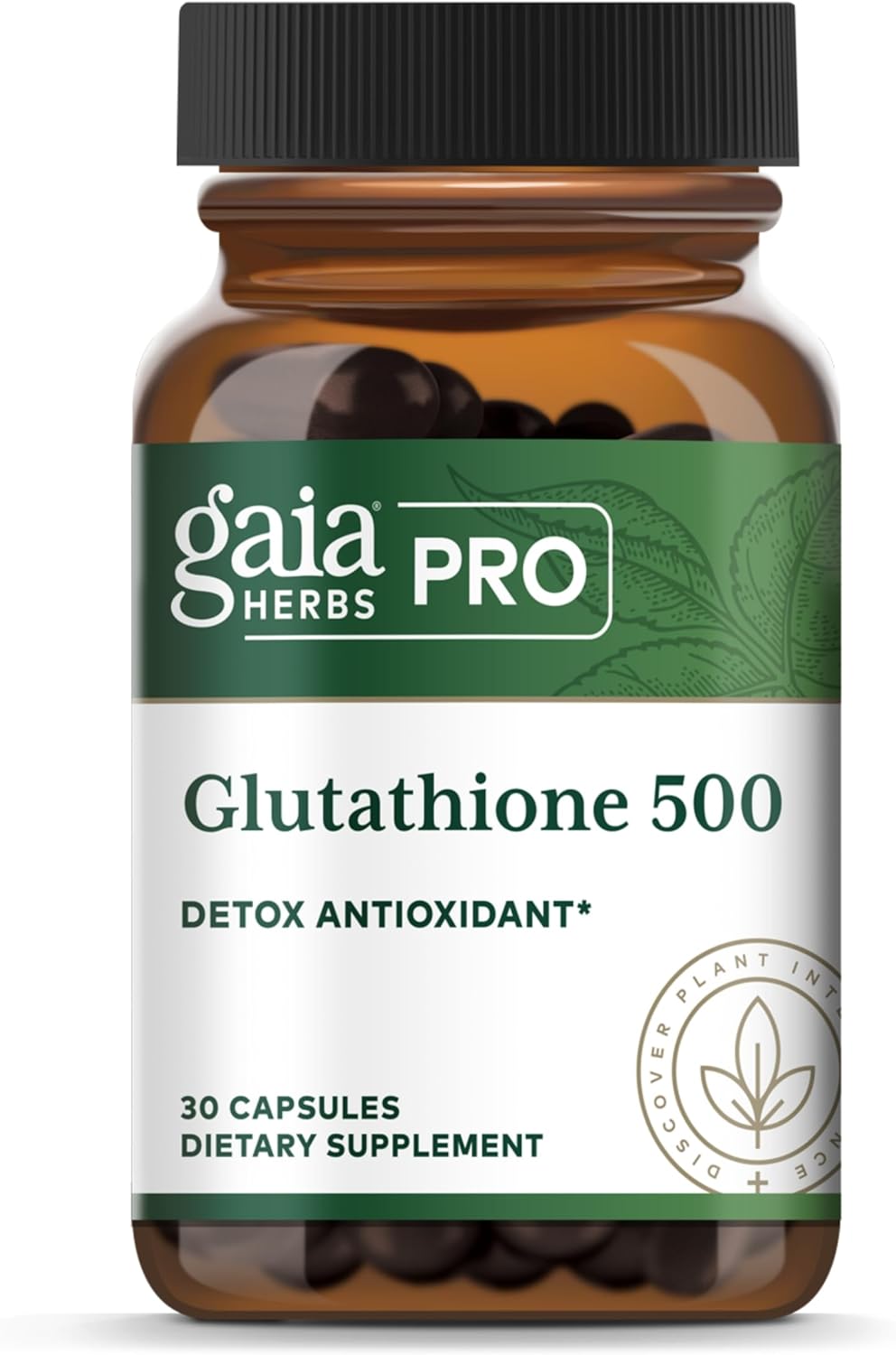 Gaia Herbs Pro Glutathione 500 - Antioxidant Support Supplement - 30 Capsules
