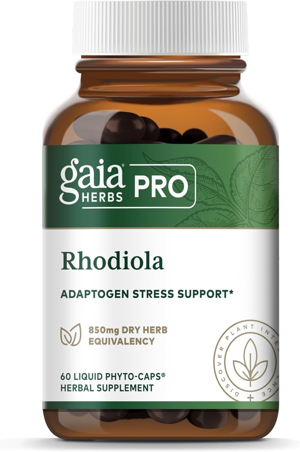 Gaia Herbs Pro Rhodiola - Adaptogen Stress Support - Rhodiola Rosea, Rosavins, Vegan Liquid Capsules - 60 Servings