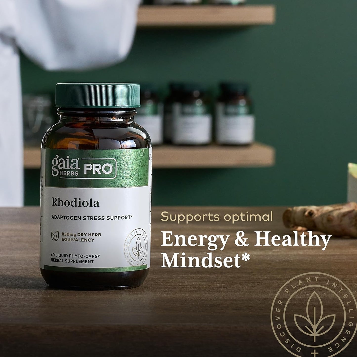 Gaia Herbs Pro Rhodiola - Adaptogen Stress Support - Rhodiola Rosea, Rosavins, Vegan Liquid Capsules - 60 Servings