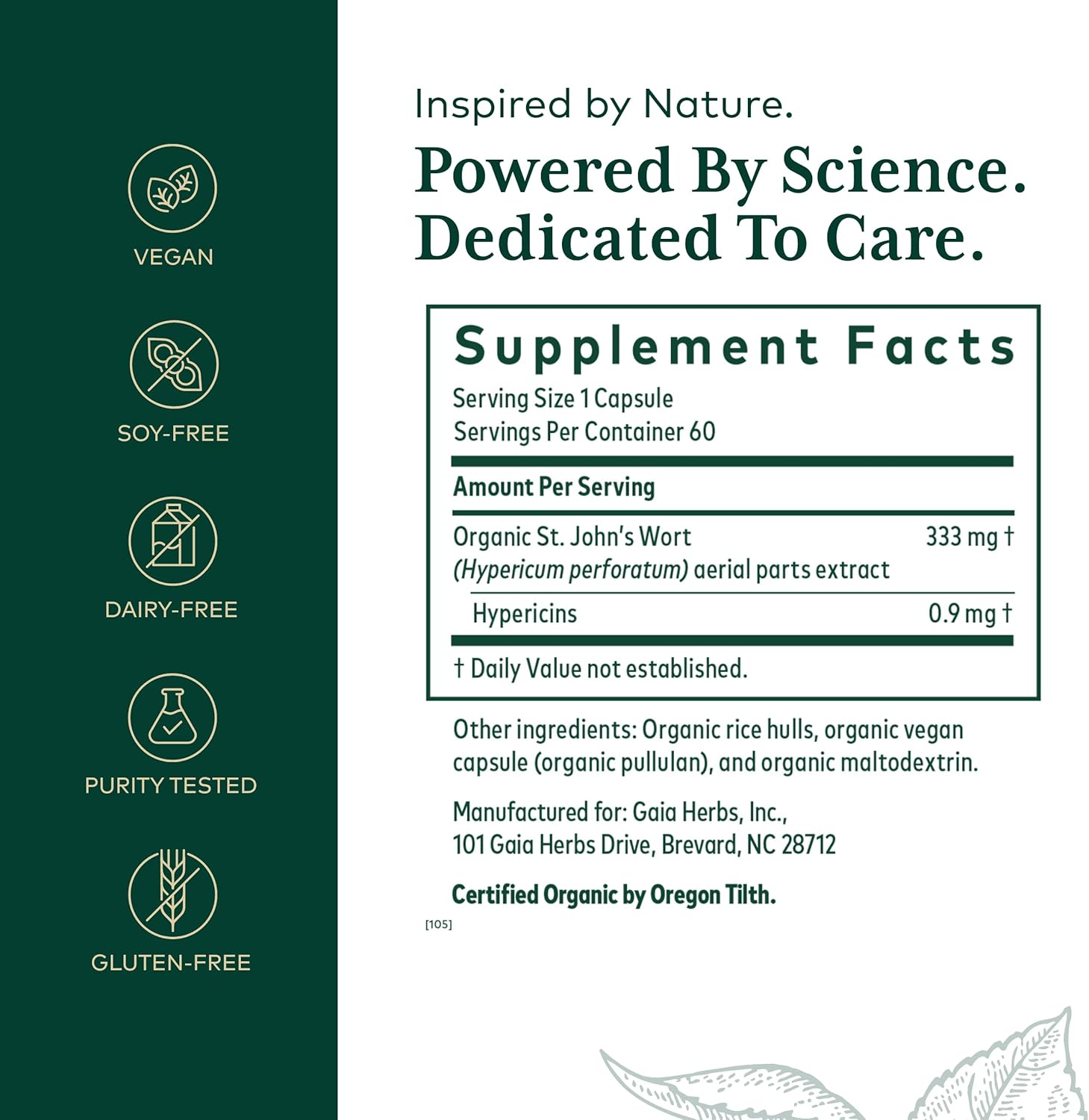 Gaia Herbs PRO St. John's Wort Supplement for Mood Support