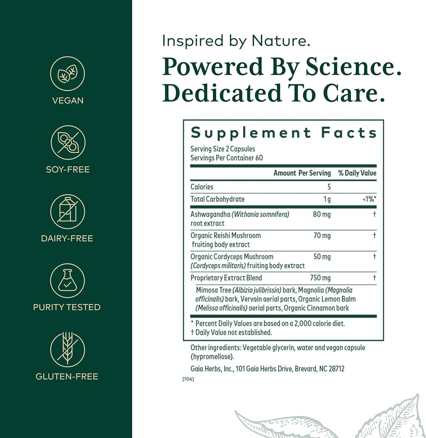 Gaia Herbs Professional Solutions HPA Axis Liquid Capsules for Sleep Cycle - 120 Count