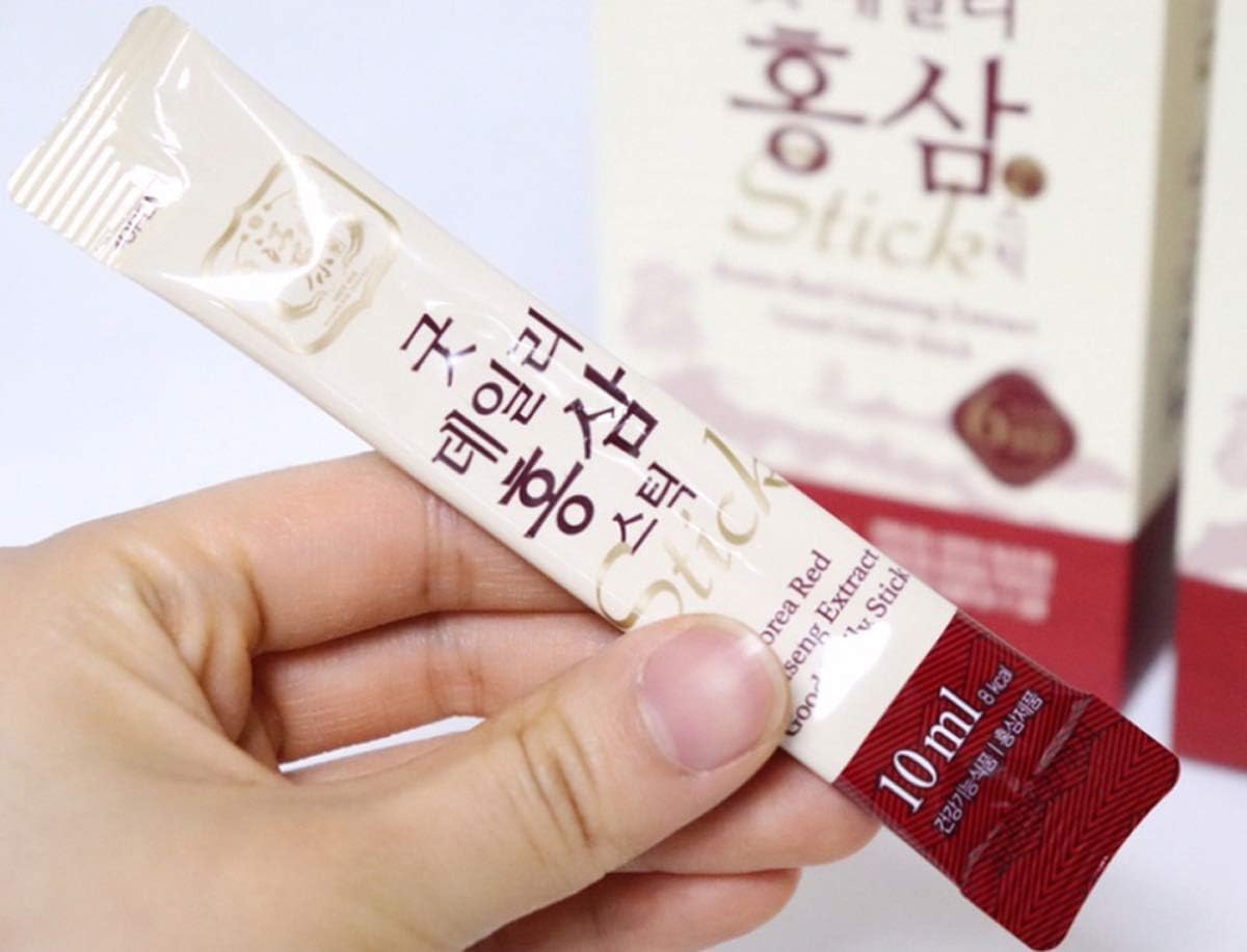 [Gangwoninsam] Korean Red Ginseng Extract Daily Stick 30 Count - 6 Year Korean Red Ginseng, Individually Packaged, 0.35 fl. oz (10ml), 3 X 10-Count Box