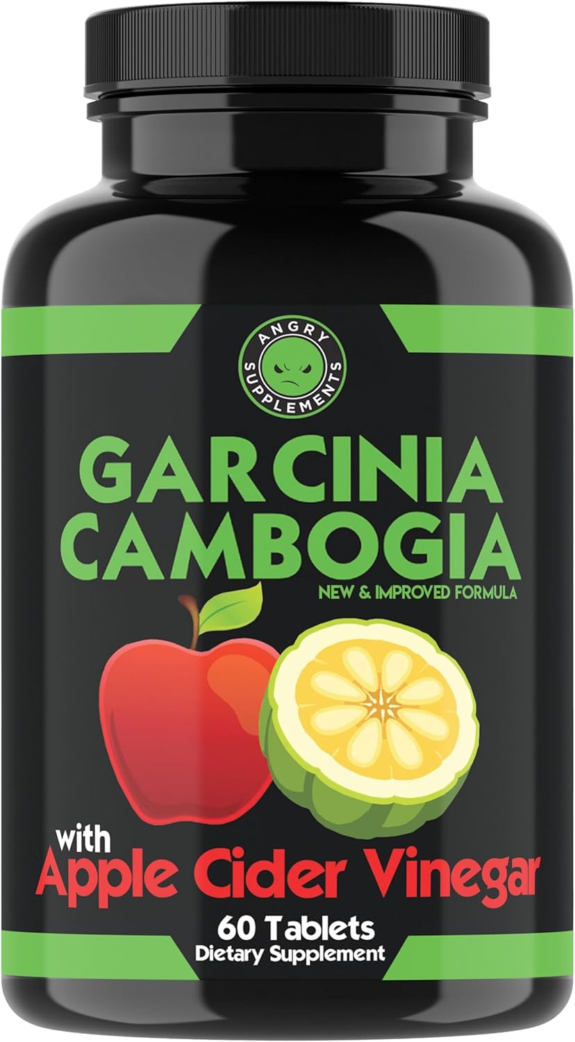 Garcinia Cambogia with Apple Cider Vinegar and Gymnema Leaf - Digestive Health Blend with CLA, Raspberry Ketones & Cinnamon - 60 Vegetarian Tablets for Men and Women - 1-Bottle